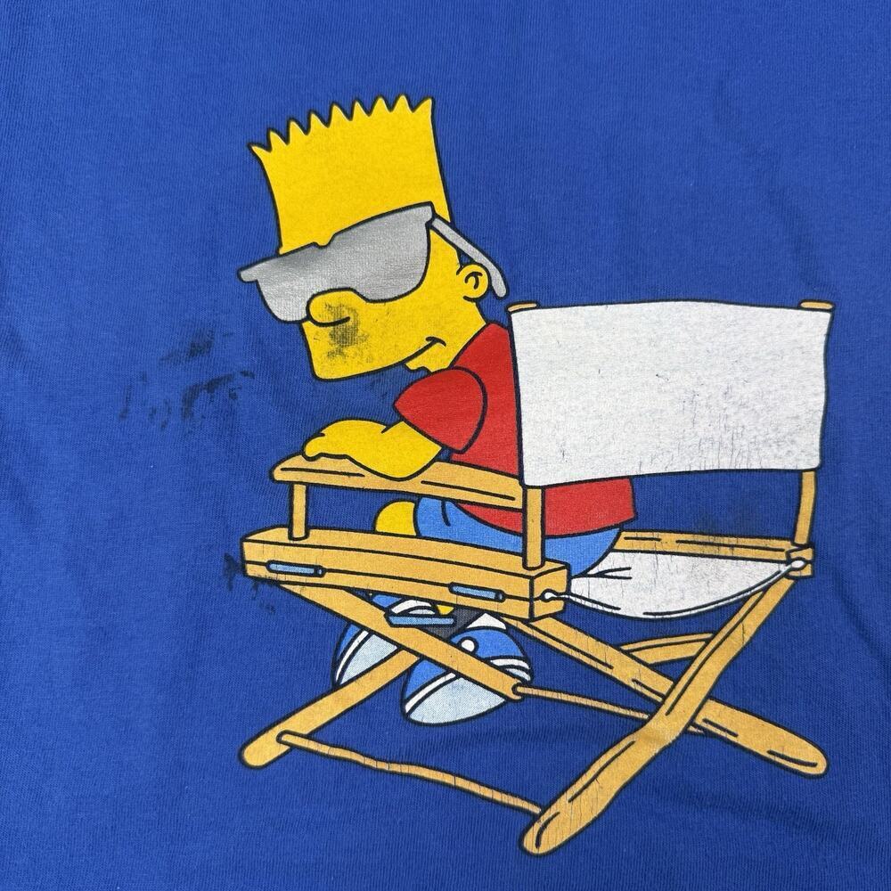 Simpsons Vintage 90s T-Shirt Men's XL Cool Man Bart Simpson 1998 Kailua Blue Fox - Picture 3 of 8